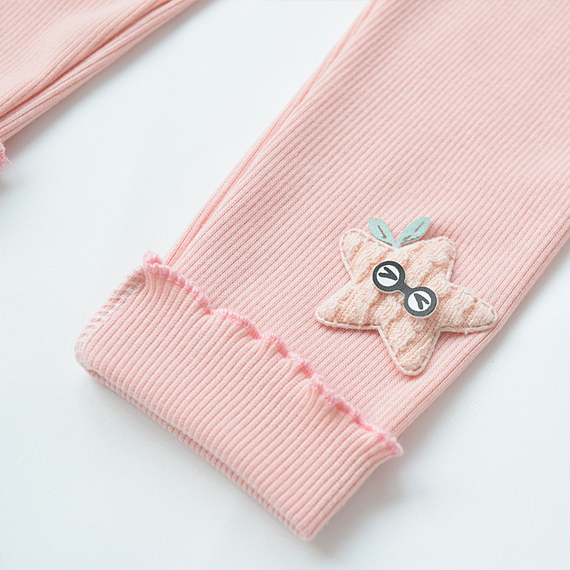 2024 otoño nuevo estilo leggings para niñas, estilo delgado, tiras verticales, estilo de primavera y otoño, estilo occidental, ropa para bebés y niños, pantalones largos