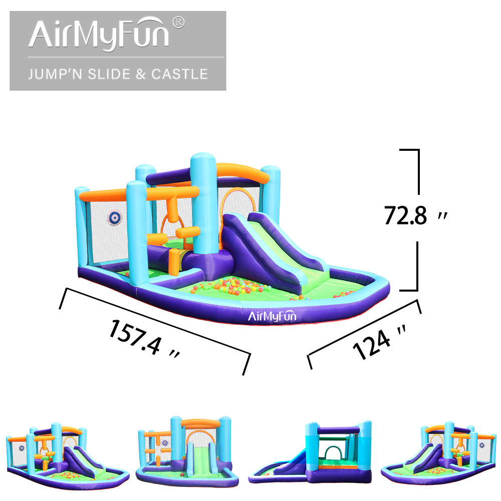 Inflatable castillo infantil tobogan de agua trampolín parque juegos al aire libre juguetes trampolín pequeño entretenimiento tobogan inflable