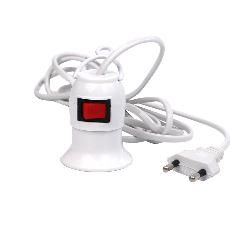 Fábrica con alambre E27 lámpara titular E27 tornillo solo lámpara titular LED lámpara titular E27 tornillo lámpara titular base lámpara con interruptor