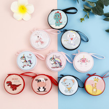 卡通儿童小钱包圆形可爱马口铁耳机包儿童礼物班级积分兑换可制做