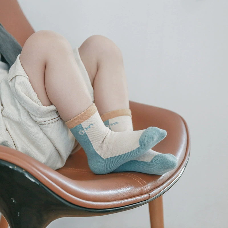 Детские осенние карикатурные knee socks для новорожденных, 20 лет, корейский стиль, прочесанный хлопок, средняя длина