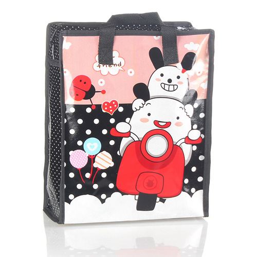 Amazon cross-border color non-woven hand-held shopping bag student lunch box lunch bag toiletry bag