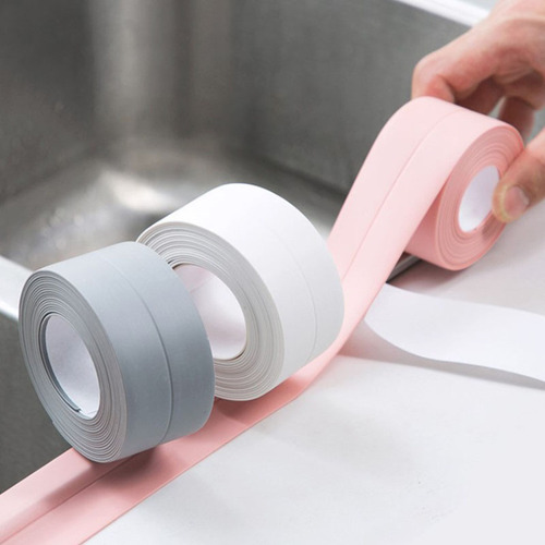 Kitchen and Bathroom Waterproof and Mildew-proof Tape Kitchen Seam Sealing Strip Waterproof Strip Bathroom Toilet Gap Corner Line Sticker
