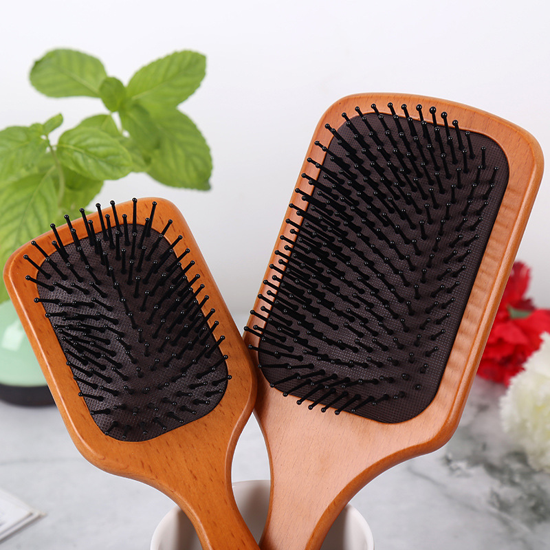 Fábrica directa de aire de madera airbag masaje peine grande peine de tabla grande peine de madera sólida cabello suave