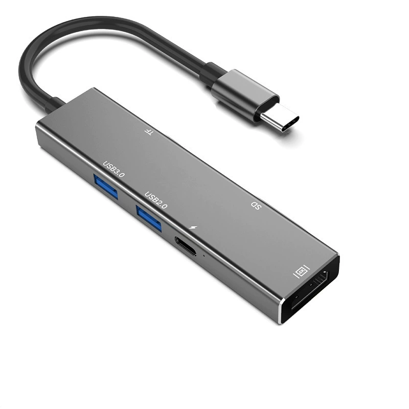 Type-C док-станция для MacBook, USB-удлинитель, хаб-докинг станция для ноутбука, один в шесть