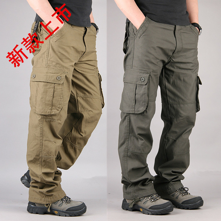 Foreign Trade Wholesale Overseas Overalls Men's Multi-Pocket Pants New Men's Casual Loose Men's Pants Labor Protection Pants