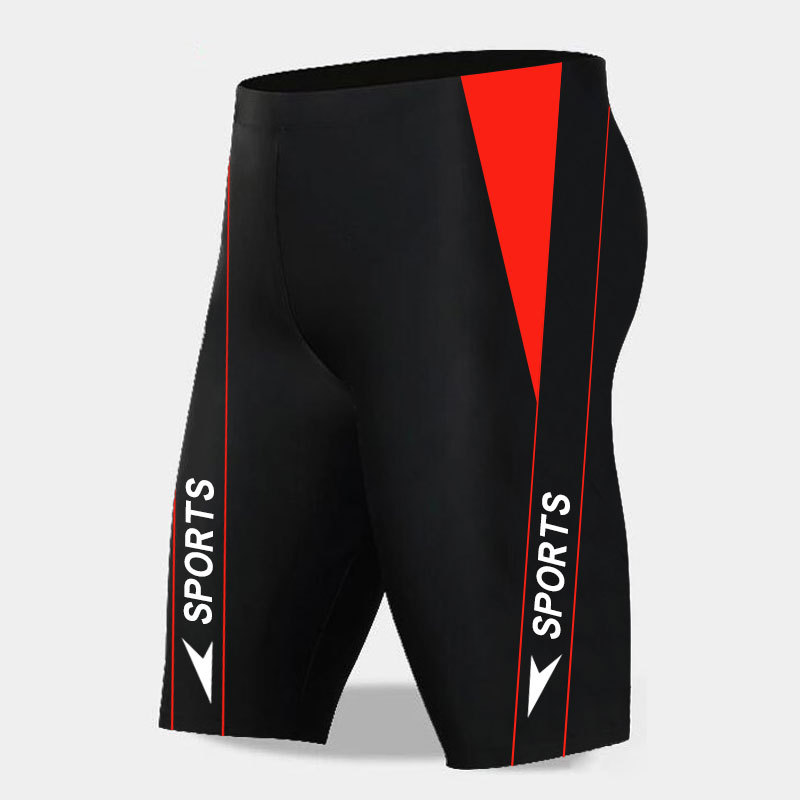 Herun bañadores de los hombres de cinco puntos más tamaño boxeador playa bañador profesional de secado rápido traje de baño de carreras de deportes traje de baño de aguas termales