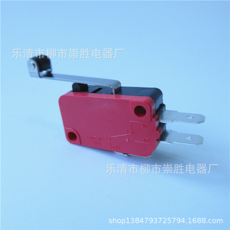 冈本微动开关RV-166-1C25滚轮长杠杆型行程开关 替代V-156-1C25