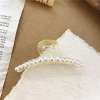 Cute hairgrip from pearl, crab pin, shark, universal hair accessory, Chanel style, new collection