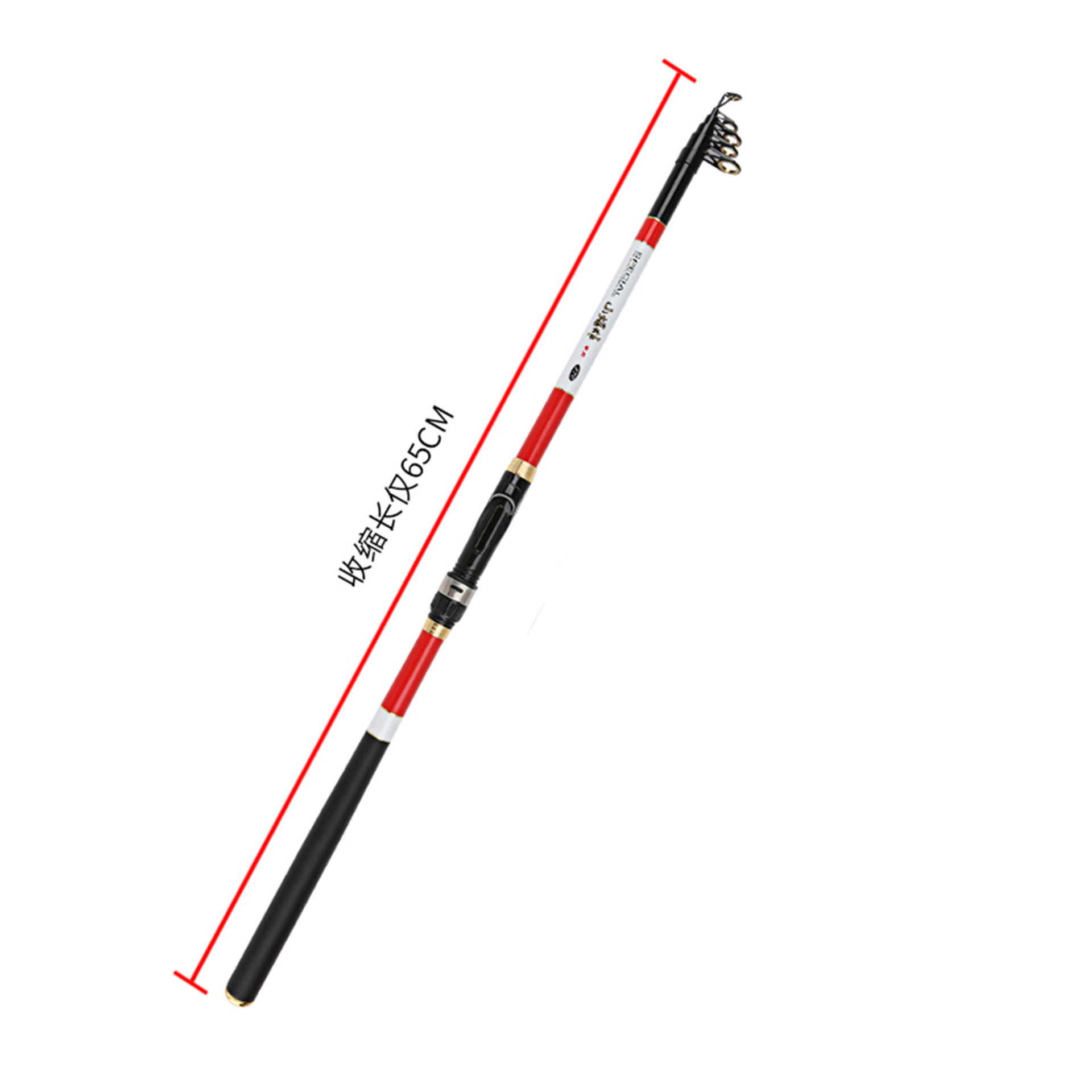 Cola suave sección corta de carbono caña de pescar de roca pequeña explosión balsa varilla flotador resbaladizo varilla de mar gran anillo guía caña de pescar artes de pesca al por mayor transfronteriza