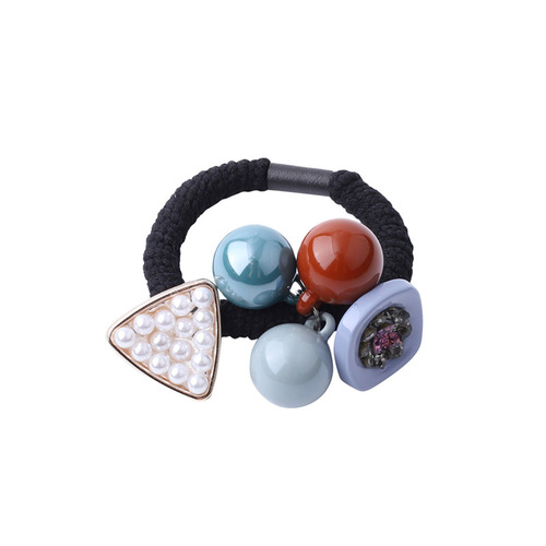 High-end exquisite pearl hair rope for women, high-elastic hair band, women's leather case that does not hurt hair, Korean version of light luxury rubber band