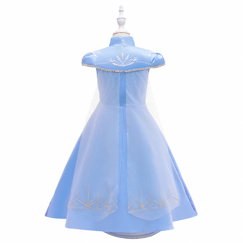 New snowflake design Elsa dress princess dress for girls, snow queen dress, performance costume for children