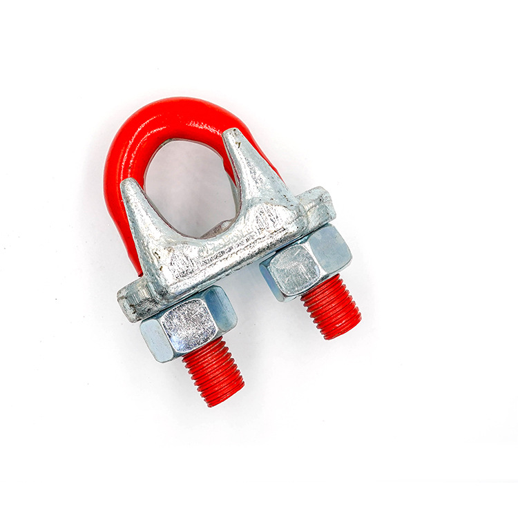 美式模锻红色喷塑卡头   钢丝绳夹头