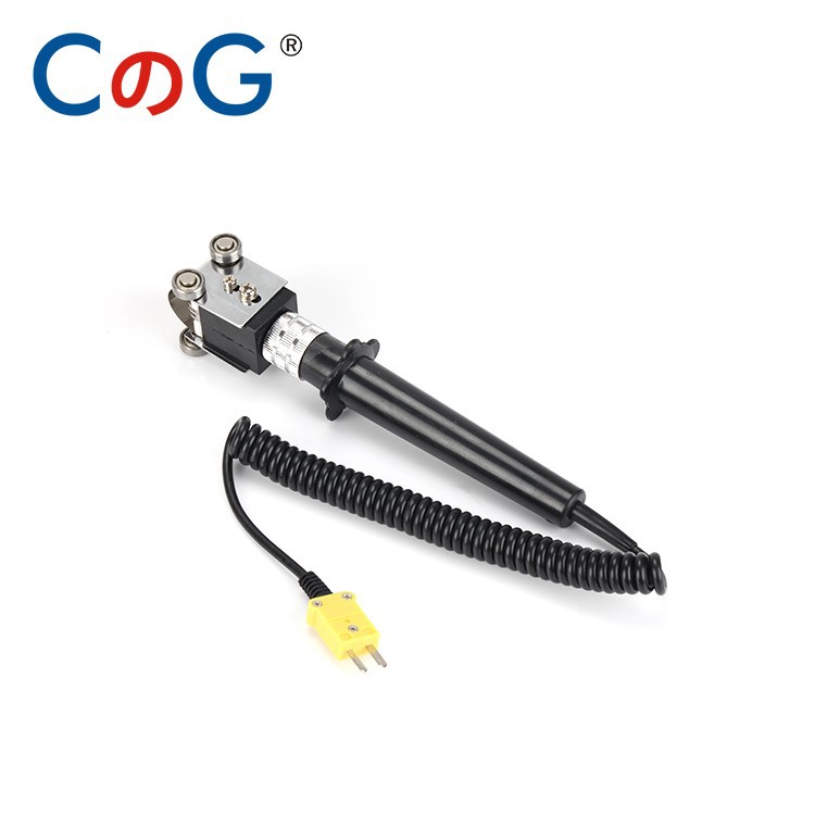 西崎WRNM-101型四轮测温探头温度传感器 平面滚滑轮式表面热电偶