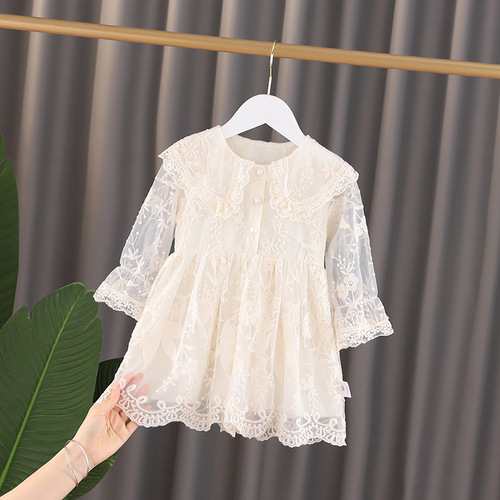 Girls Dress Spring and Autumn  New Children's Lace Skirt Baby Fashionable Princess Dress One Piece Dropshipping