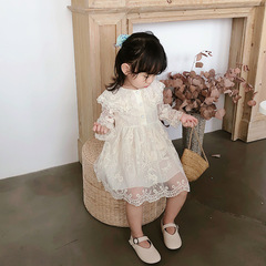 Girls Dress Spring and Autumn 2023 New Children's Lace Skirt Baby Fashionable Princess Dress One Piece Dropshipping