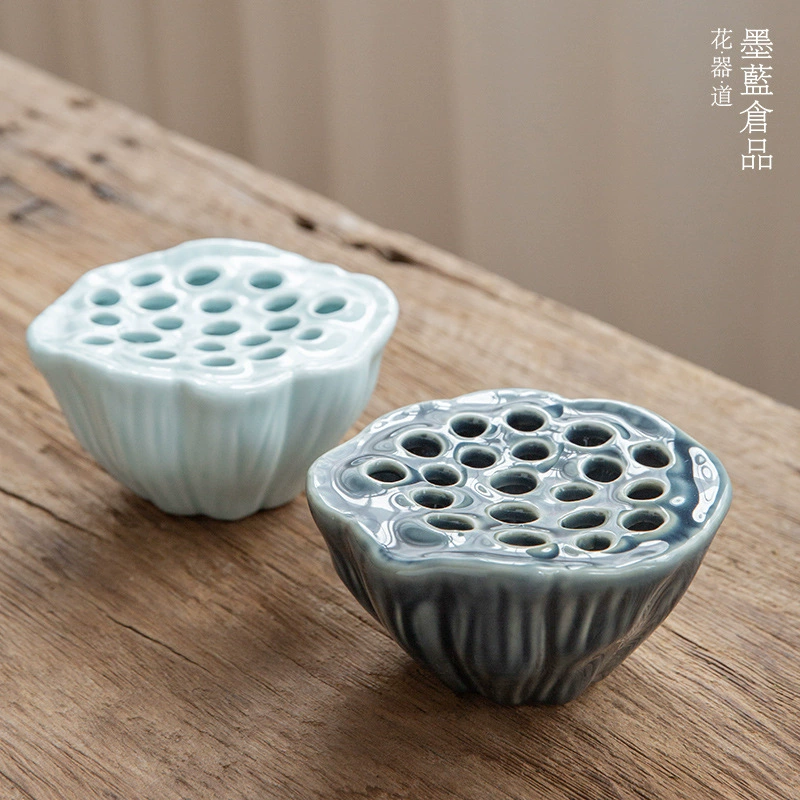 Керамическое гнездо лотоса Цветочная посуда дзен Китайская японская Цветочная композиция посуда китайский стиль чайный коврик Рабочий стол маленькие цветочные тарелки украшения