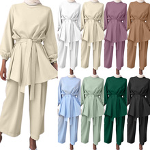 厂家直供伊朵朵新款古尔邦节女装 阿拉伯套装hijab fashion21028