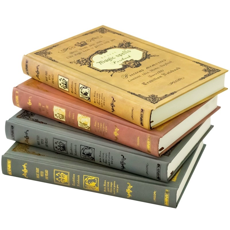 Retro magic notebook A5, hardcover extra-thick pages, elementary school journal, assorted colors