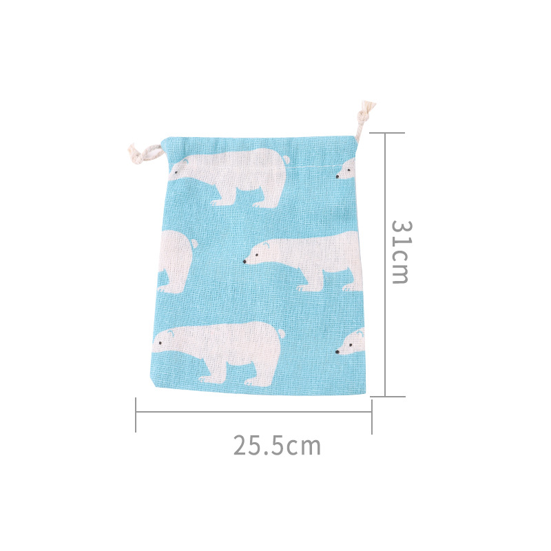 Oso blanco azul grande * impresión multicolor