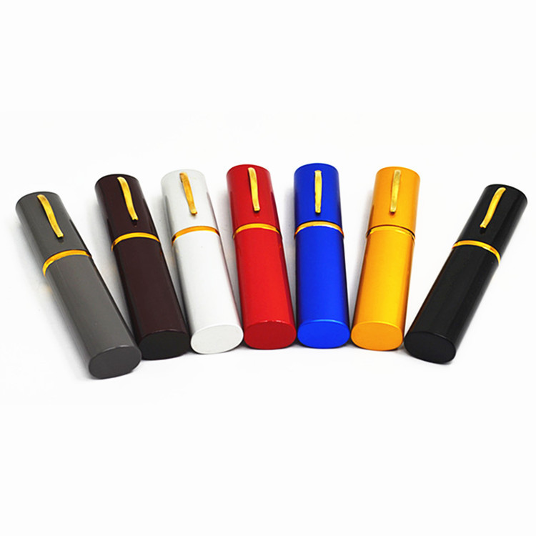 Wholesale Alumina Cylinder Old Flower Glasses Case Aluminum Pen Holder Old Flower Glasses Case Metal Glasses Case