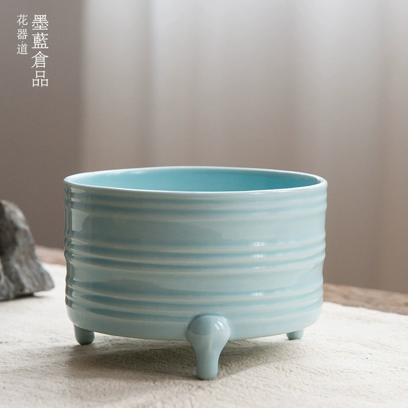 Ru печь селадона благовония цветочное устройство дзен Китайский Японский Стиль Цветочная композиция посуда керамический маленький цветочный горшок цзяньшань Цветочная композиция устройство