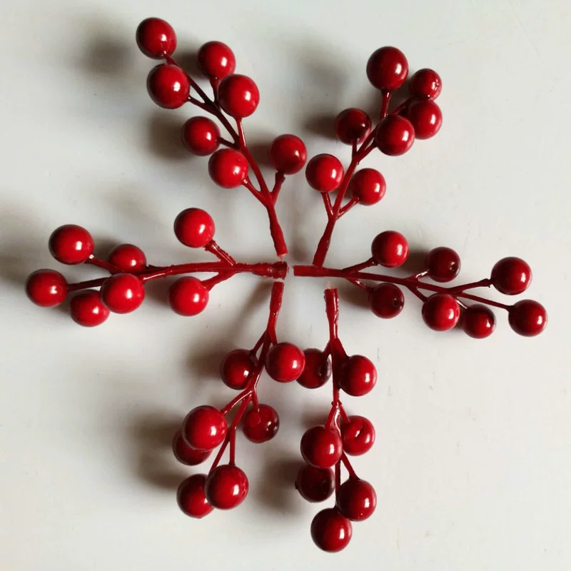 Рождественские украшения: красные фрукты, праздничные тыквы, искусственные растения, оптовые поставки, реквизит для фотосъемки, зеленые растения, искусственные цветы