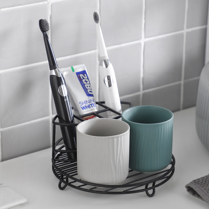 Nordic ins simple casa creativa pareja de cerámica enjuague bucal taza cepillo de dientes taza traje de almacenamiento rack