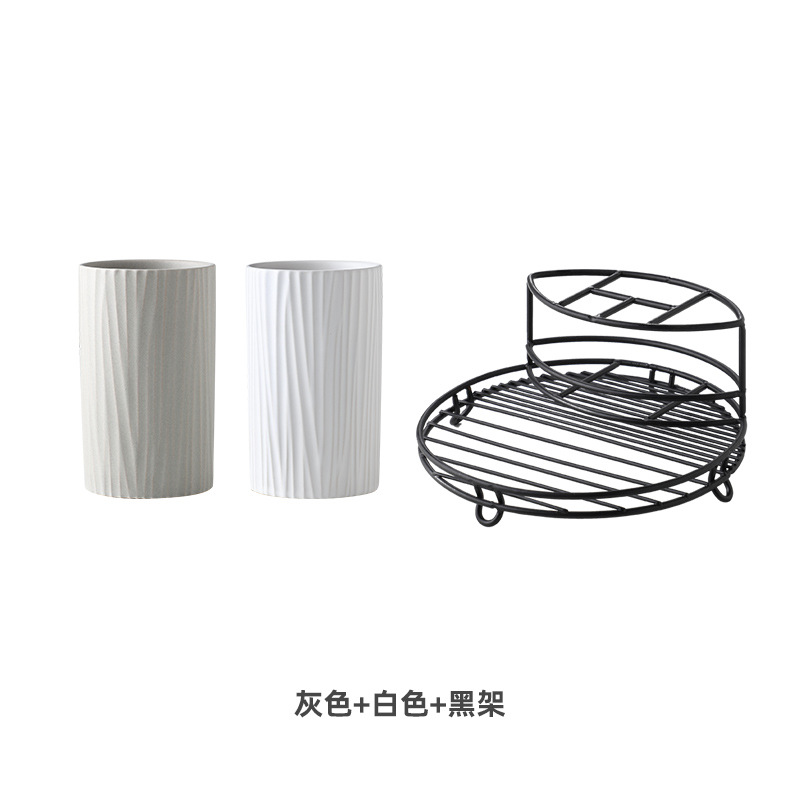 Nórdico simple ins cocina hogar palillos de cerámica cesta rápida jaula tubo drenaje multifuncional almacenamiento rack