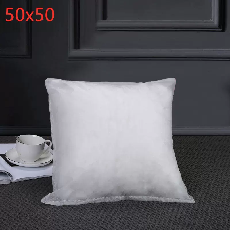 白色靠垫芯 立体素色抱枕芯子 50*50cm 家用枕头抱枕芯批发