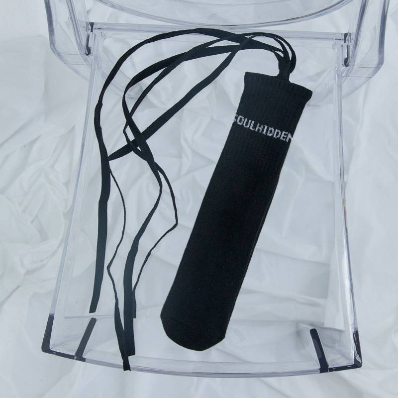 Plusox Otoño e Invierno Nueva Lolita calcetines de correa cruzada hembra ins llamativos calcetines de marea calcetines de pantorrilla calcetines de media pantorrilla