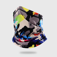 新款拉縮設計騎行面罩防曬冰絲頭巾圍脖男女戶外釣魚防塵魔術面巾