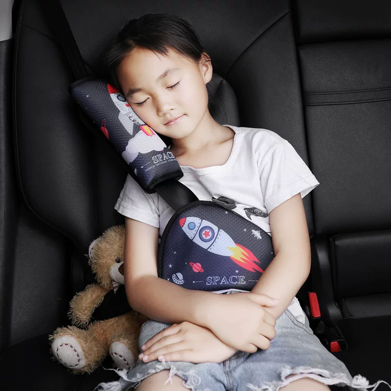 Children's adjustable seat belt, universal set for car, new collection, clips included