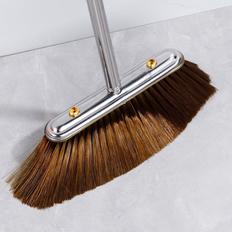 Household Department Store Cleaning Stainless Steel Handle Broom Plastic Broom Dry and Wet Dual-Use Outdoor Durable Hair-free Broom
