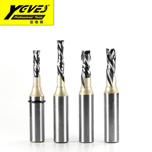 Avis composite spiral milling cutter cutting tool Woodworking cutting straight cutter engraving machine wood-based plate explosion-proof edge alloy