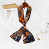 Su Mingyu Star in the same long scarf female spring and autumn ribbon tie bag simulation silk small scarf narrow silk scarf wholesale