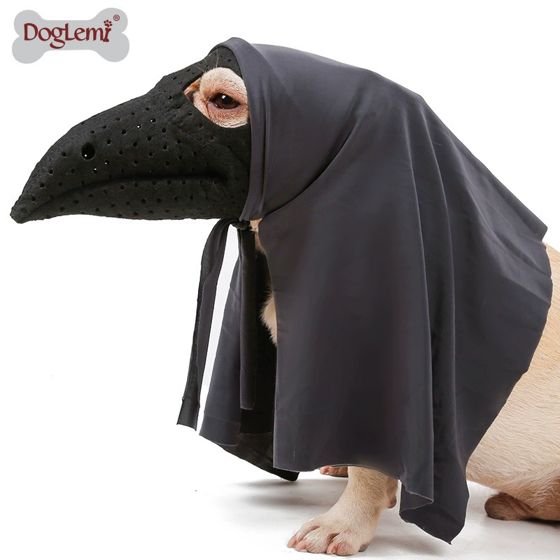 Хэллоуин Горячая Распродажа Черный Прохладный Монахиня Тюрбан Чума Доктор Pet Маска Мыс Вариант