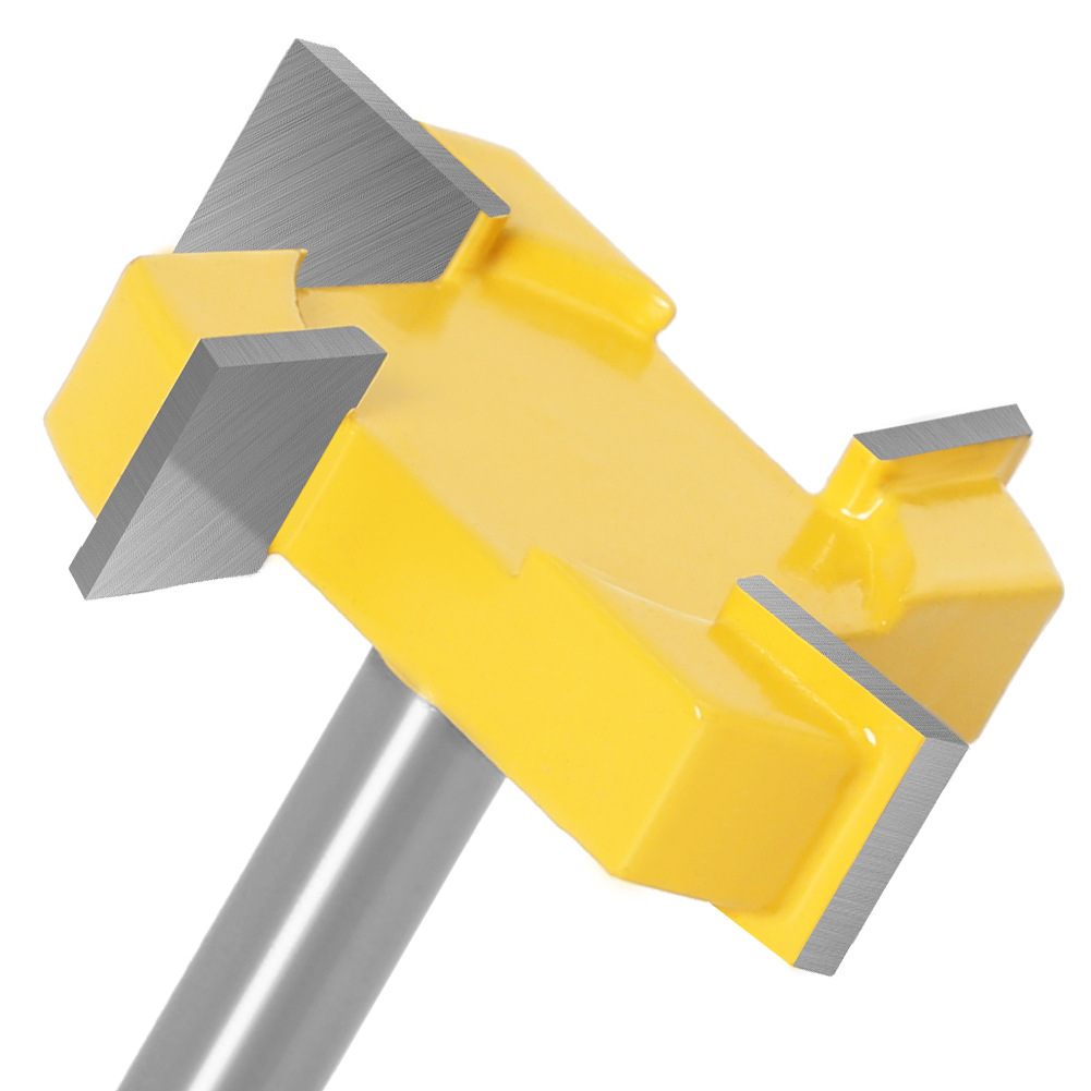 8 mango de cuatro cuchillas en forma de T cuchillo de ranurado cuchillo de carpintería fresadora máquina de grabado cabeza de la herramienta cuchillo de limpieza inferior de gran diámetro