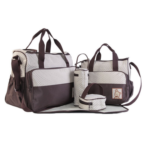 Huayao Fabric Mommy Bag Set 5-Piece Combo Large Capacity Small and Large Multi-Function 5-Piece Maternity Bag Factory Cross-Border