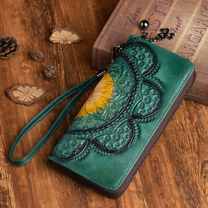 First-Layer Cowhide Wallet for Women, Anti-Theft, Popular Style, Women's Phone Bag, Retro Genuine Leather Clutch, Women's Vegetable-Tanned Leather Clutch Bag First-Layer Cowhide Wallet for Women, Anti-Theft, Popular Style, Women's Phone Bag, Retro Genuine Leather Clutch, Women's Vegetable-Tanned Leather Clutch Bag