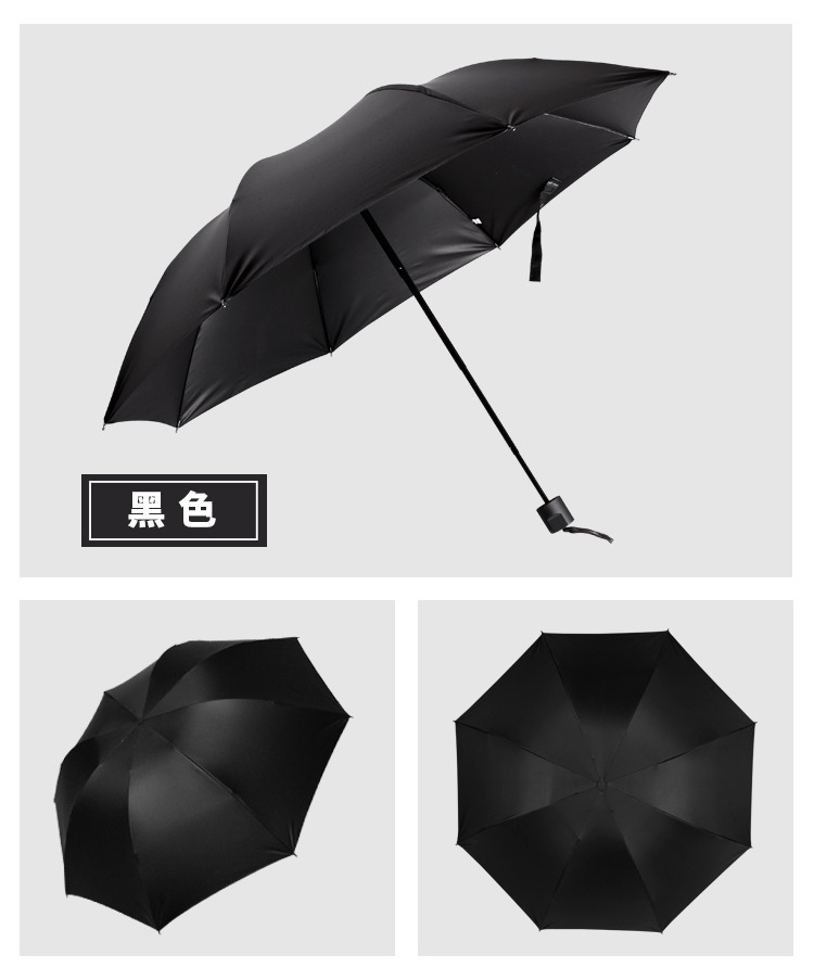 Sombrilla grande para tres personas, reforzada con vinilo, resistente a tormentas - Mayorista