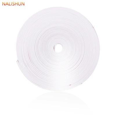 Automobile wheel hub protective sticker protective strip tire rims anti-scratch strip anti-scratch decorative strip anti-collision strip color rubber strip (Qapı və bamper qoruyucu zolaqlar) - white-8-meters-a-roll