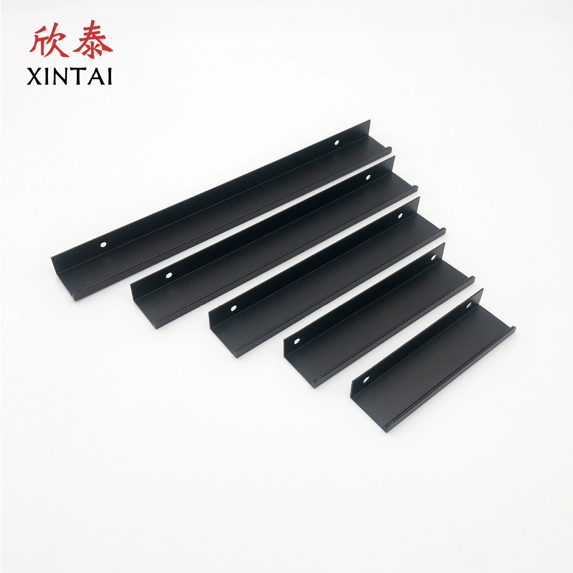 Современная простая невидимая дверная ручка из черного золота Ручка из алюминиевого сплава Уплотнение двери шкафа Удлиненная дверная ручка без отверстий