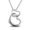 Accessory, classic fashionable necklace, platinum pendant, silver 925 sample, wholesale