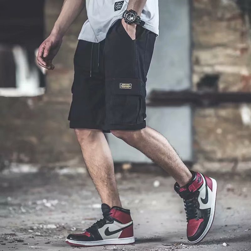 2021 verano nuevos pantalones cortos de ropa de trabajo para hombres marca de moda de estilo coreano pantalones de longitud media rectos casuales pantalones cortos entrega de una pieza