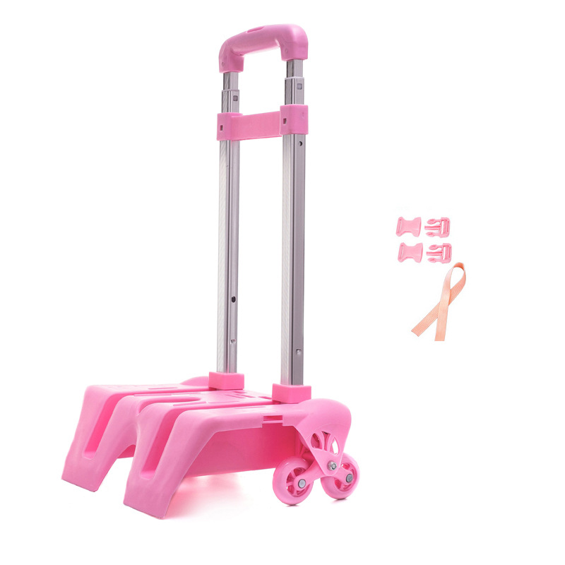 Pescado natural mochila trolley Rack para niños y niñas estudiantes de primaria escalera de tres ruedas mochila accesorios carro carrito de compras