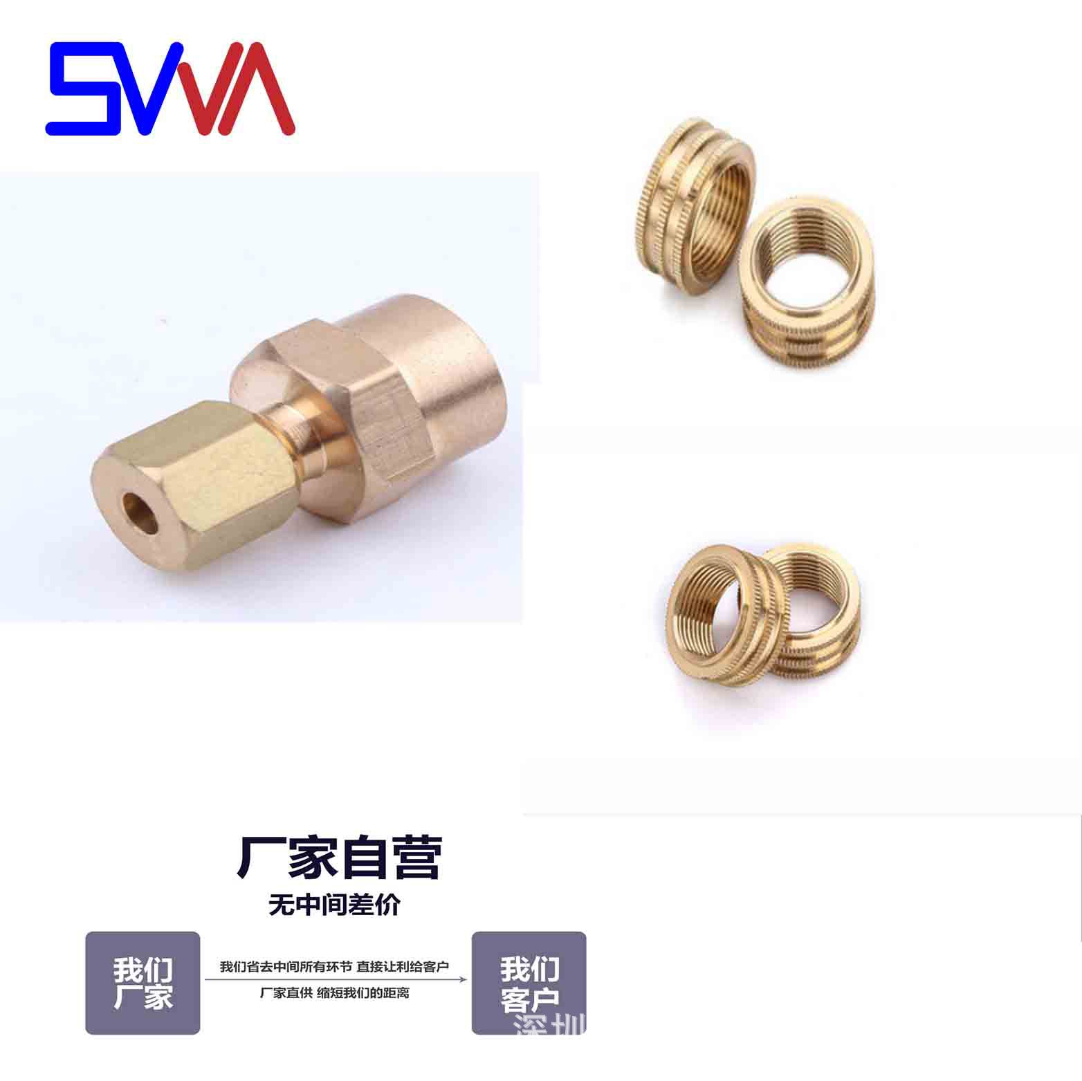 H59铜接头加工 水管接头加工 车削铜件加工 数控车床加工 走心机