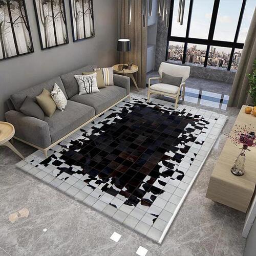 Postmodern light luxury carpet living room coffee table mat American European style bedroom bedside blanket full abstract art ins style