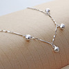 Small bell, fashionable ankle bracelet, cute design accessory, silver 925 sample, Korean style, simple and elegant design, trend of season, wholesale