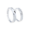 Zirconium, one size ring with stone for beloved, silver 925 sample, simple and elegant design, wholesale